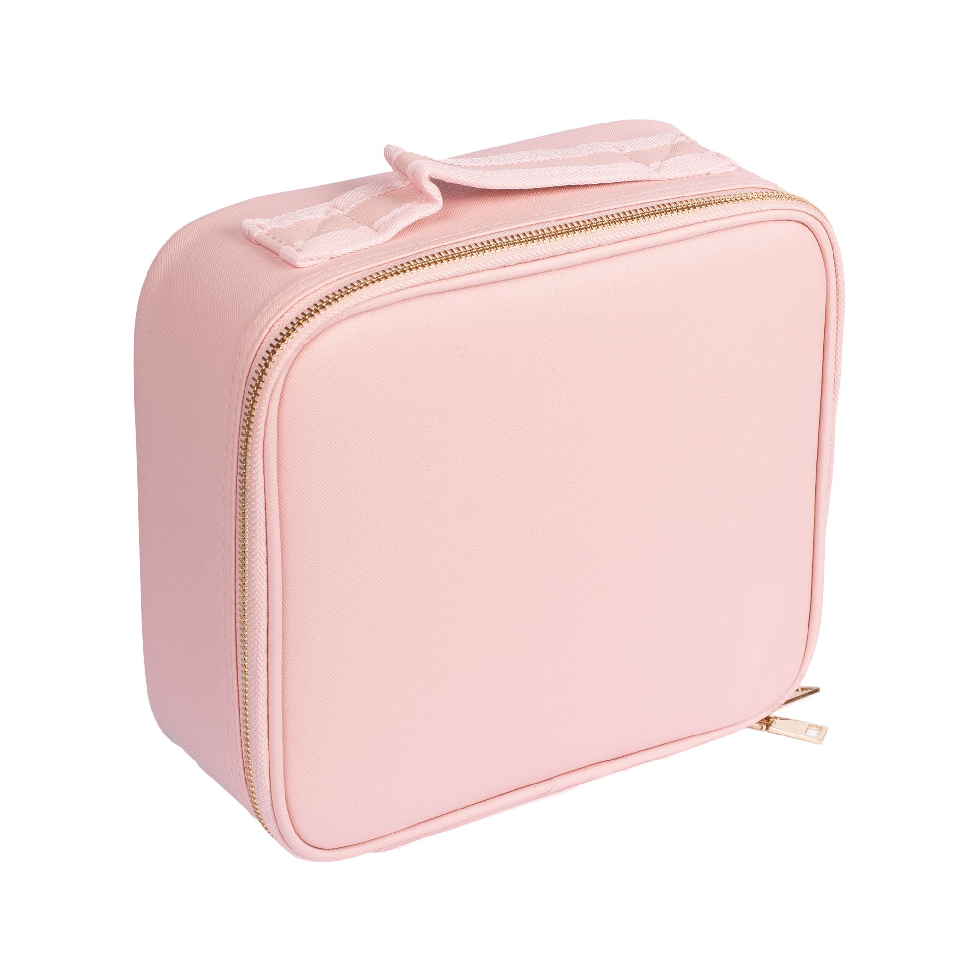 Trousse à cosmétiques en cuir - rose pâle