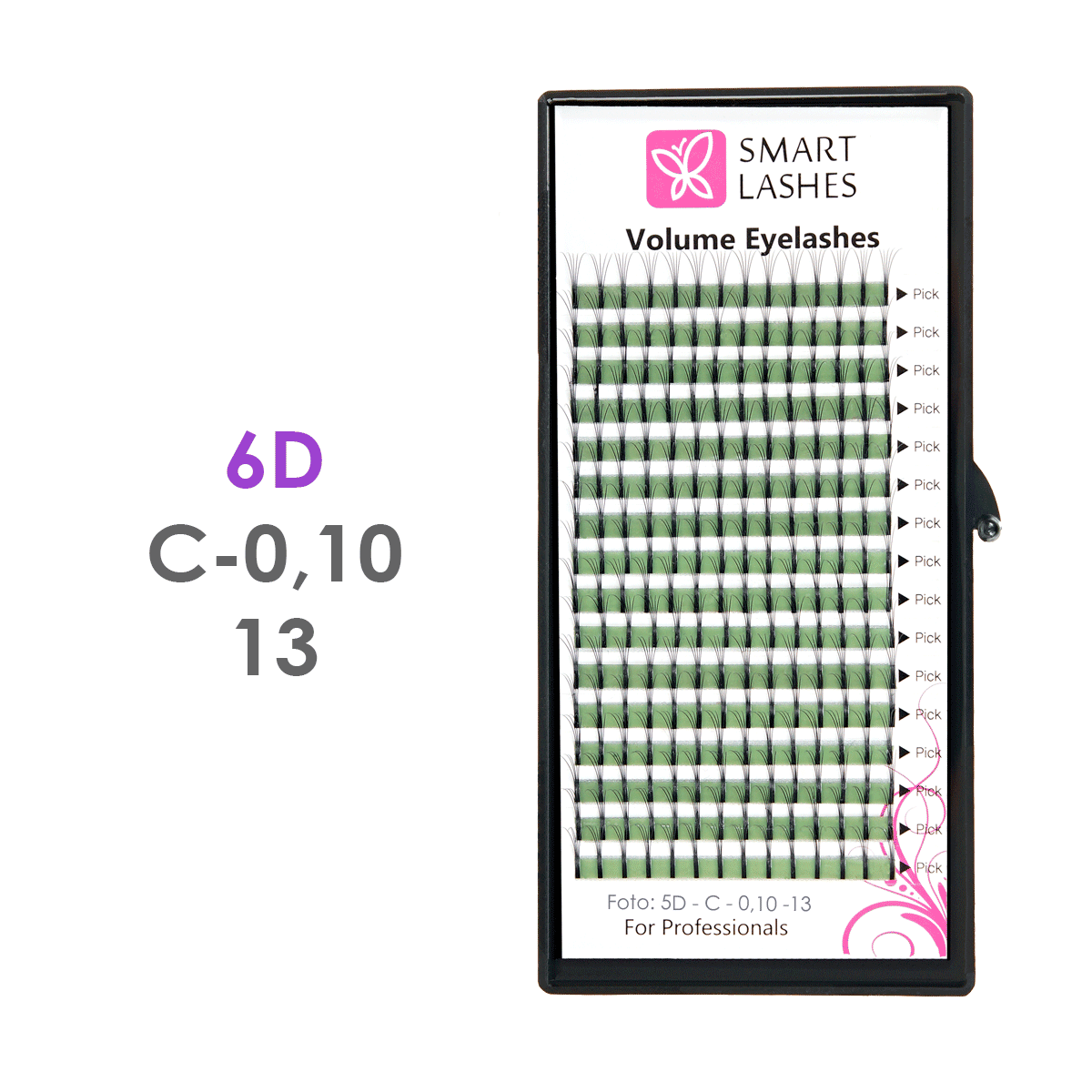 Volume Fans 6D - C - 0,10 mm x 13 mm - 16 lignes | Smart Lashes
