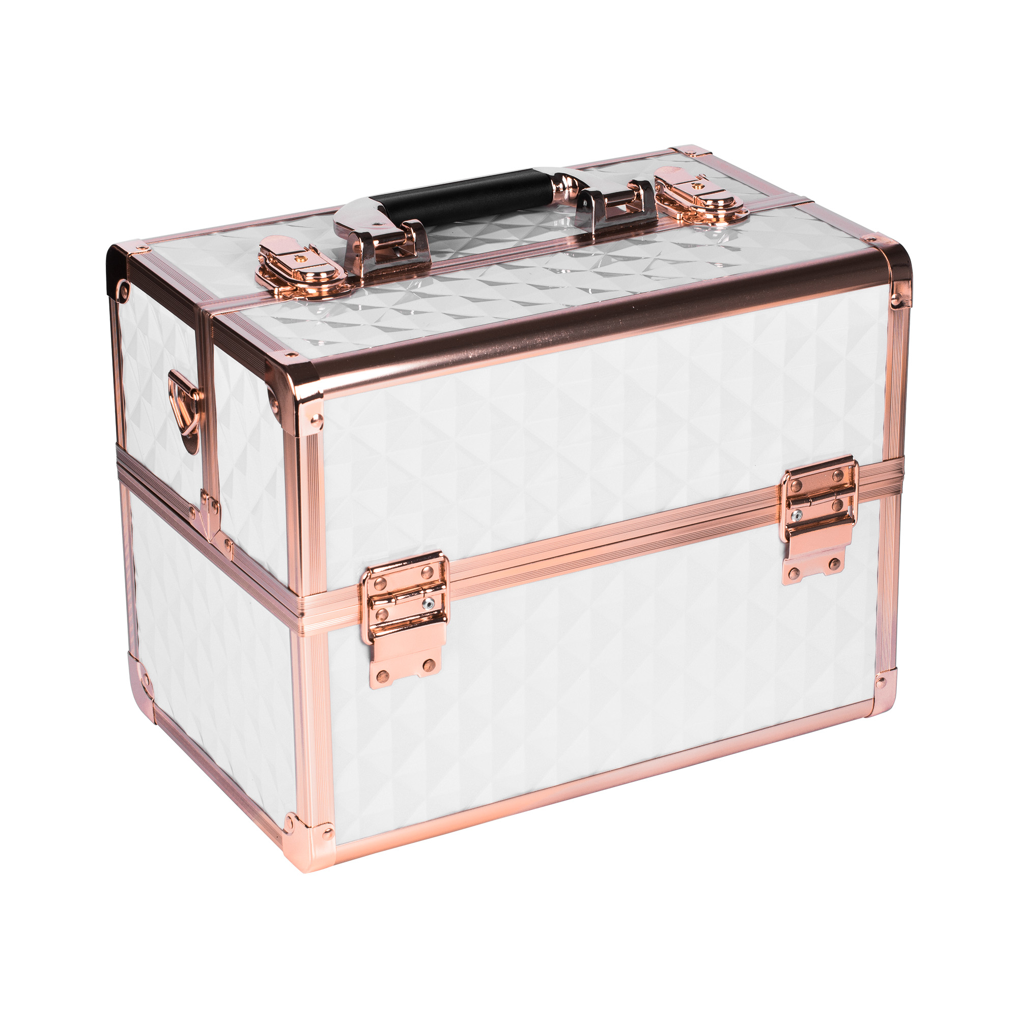 Valise cosmétique pliante - Rebecca - blanc