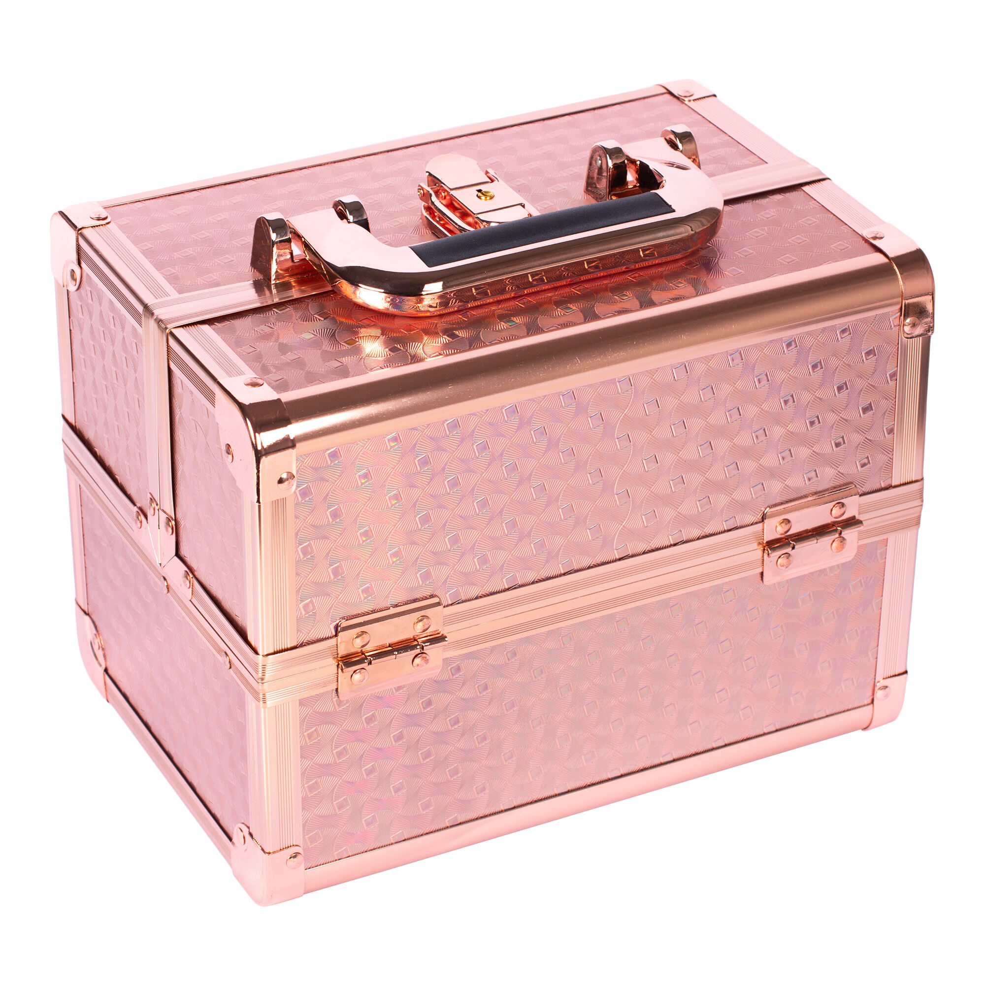 Valise cosmétique pliante - Fiona - or rose