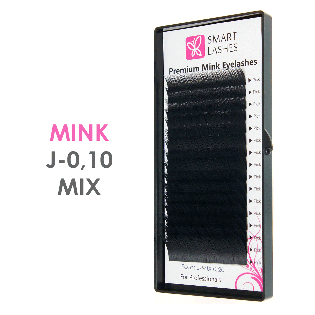Vison - J - 0,10 mm x 8-15 mm MIX - cils 16 lignes | Smart Lashes