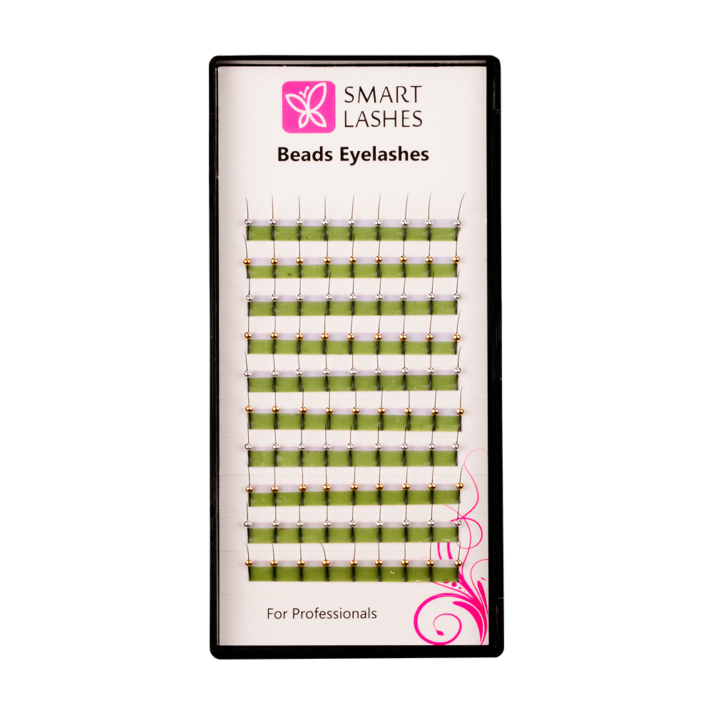 Cils en perles OR - ARGENT - C - 0.20 mm x 13 mm | Smart Lashes