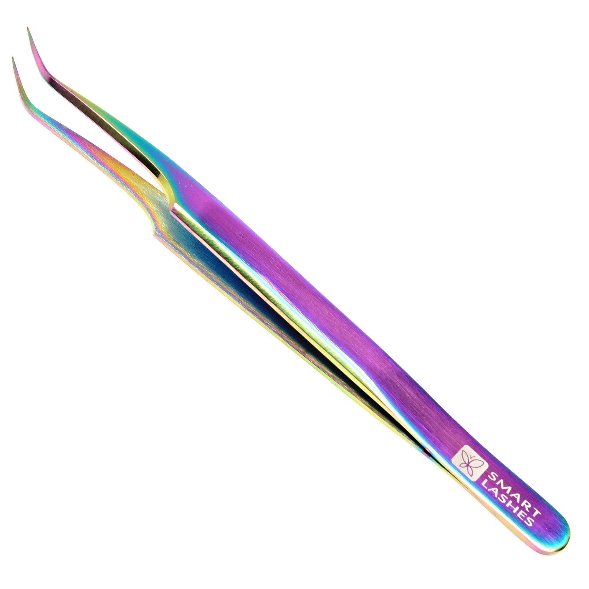 Pince à épiler type C - 12 cm - arc-en-ciel | Smart Lashes