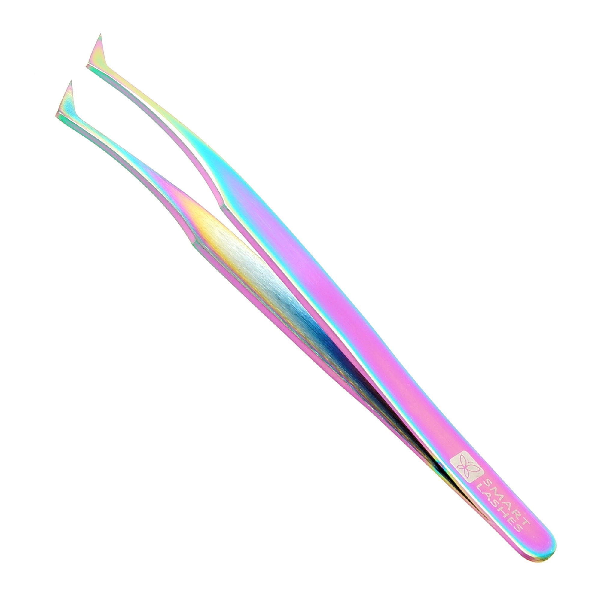 Pince à épiler type D - 12 cm - arc-en-ciel | Smart Lashes