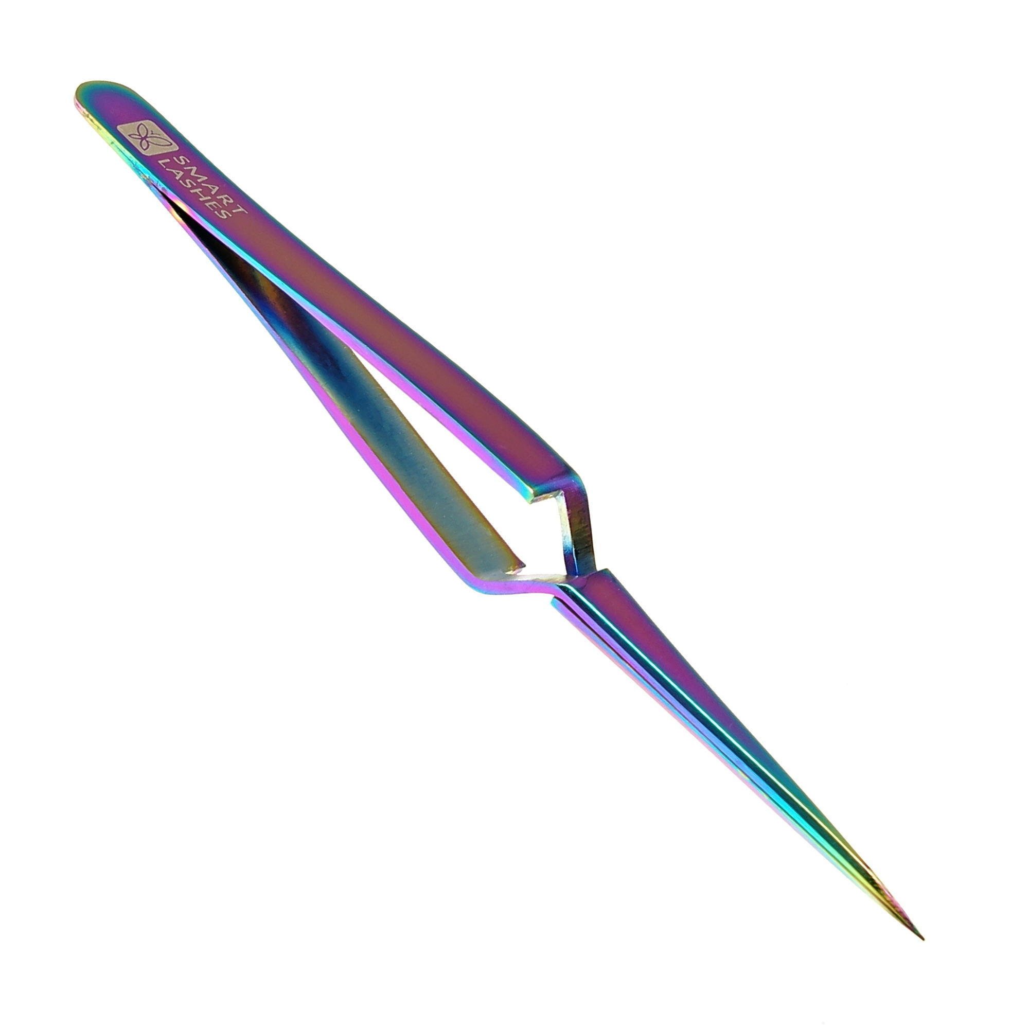 Pince à épiler type E - 12 cm - arc-en-ciel | Smart Lashes