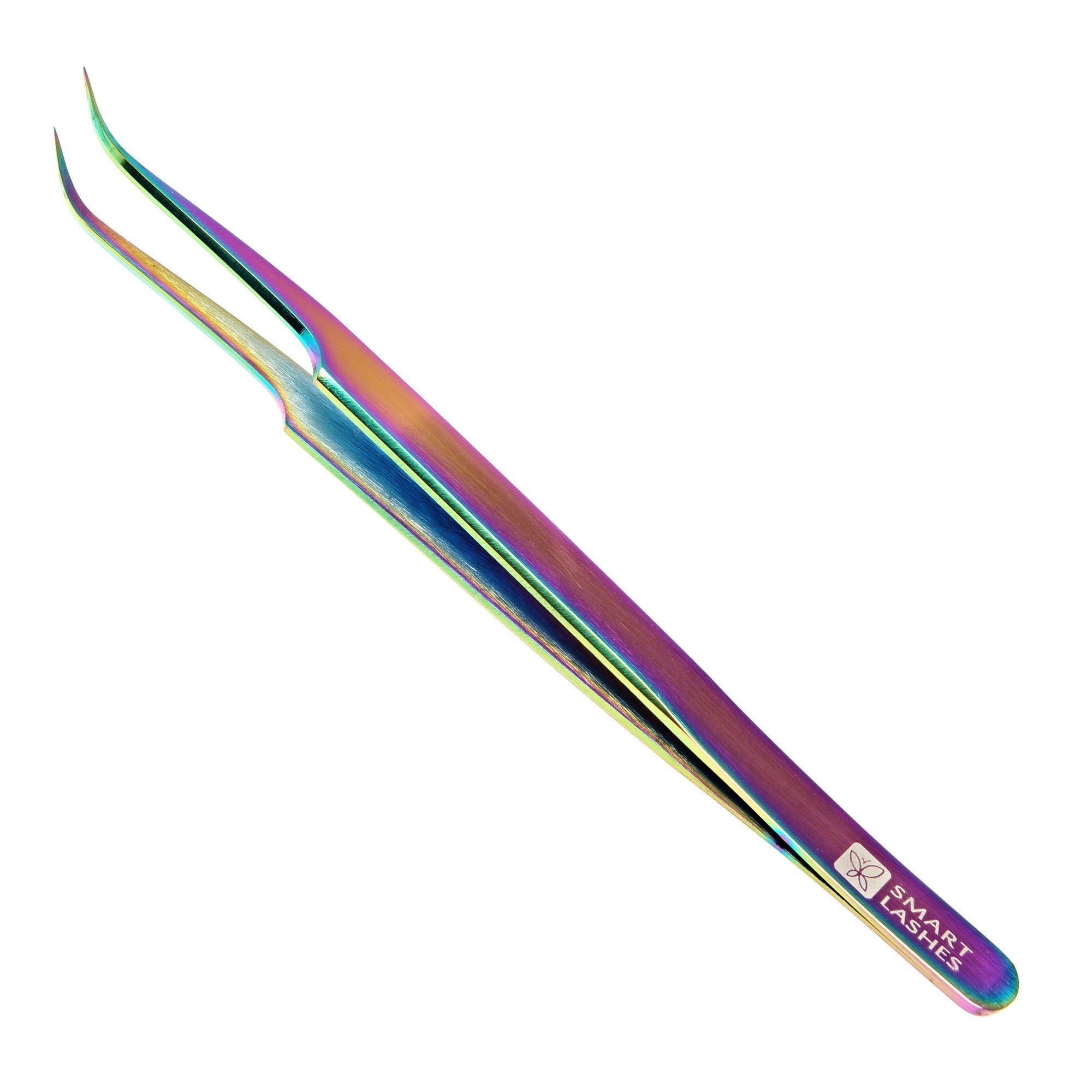 Pince à épiler type C - 14 cm - arc-en-ciel | Smart Lashes
