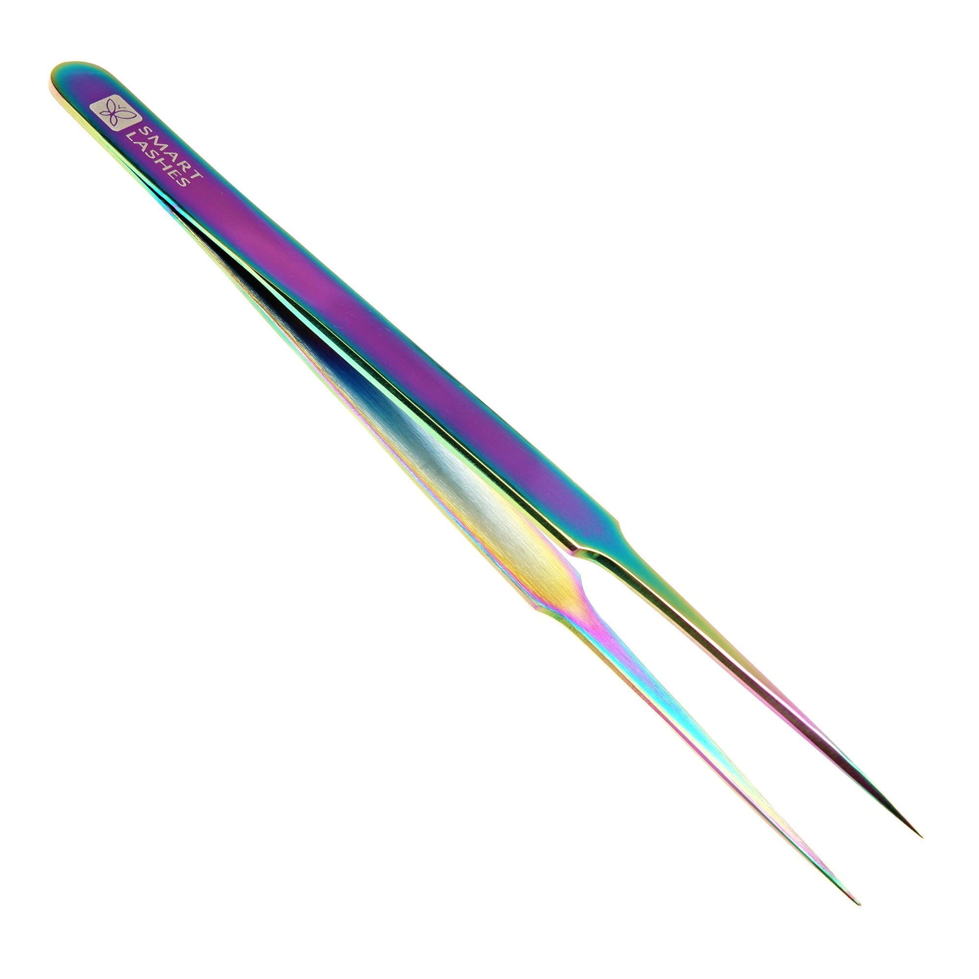 Pince à épiler type F - 14 cm - arc-en-ciel | Smart Lashes