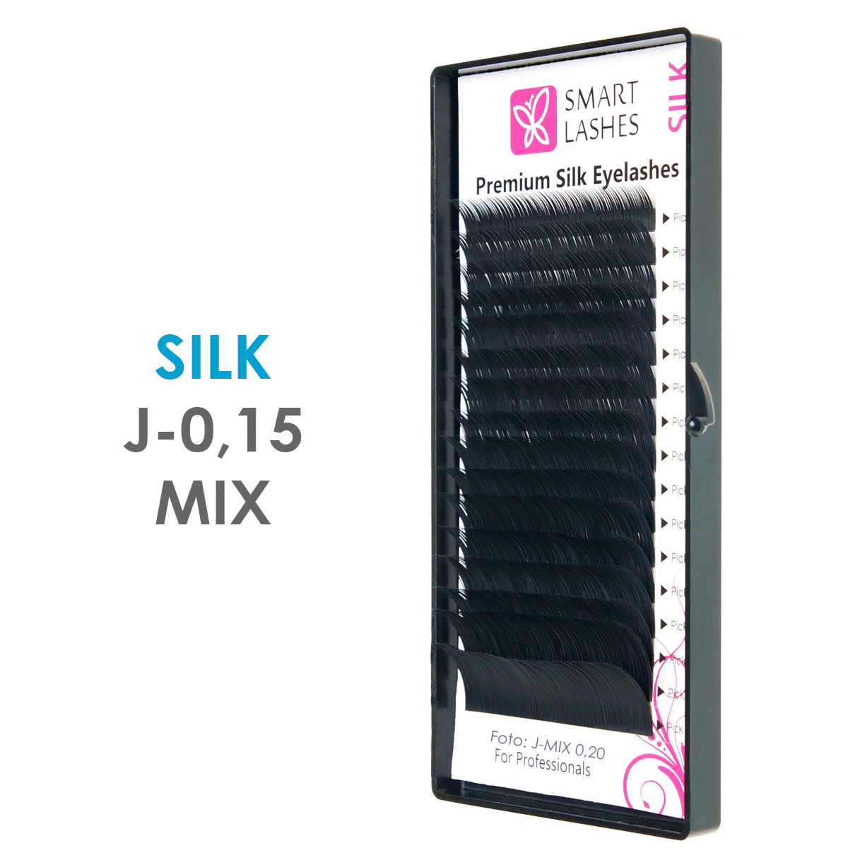 Silk - J - 0,15 mm x 8-15 mm MIX - cils 16 lignes | Smart Lashes