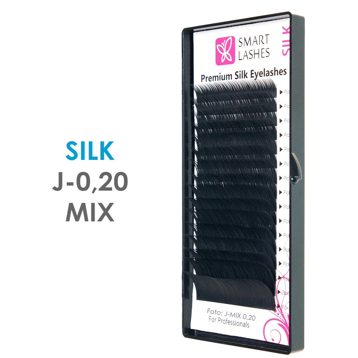 Silk - J - 0,20 mm x 8-15 mm MIX - cils 16 lignes | Smart Lashes