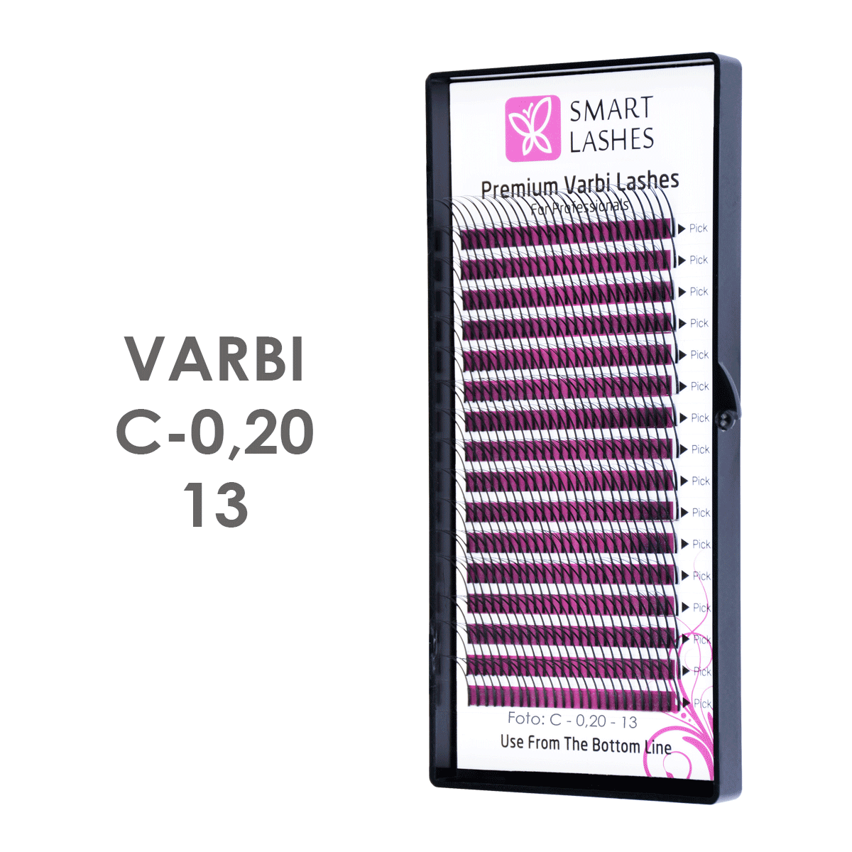 Cils Varbi - C - 0,20 mm x 13 mm - 16 lignes | Smart Lashes