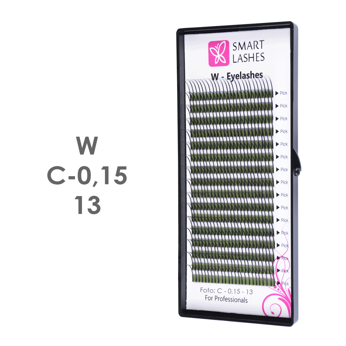 Cils W - C - 0,15 mm x 13 mm - 16 lignes | Smart Lashes